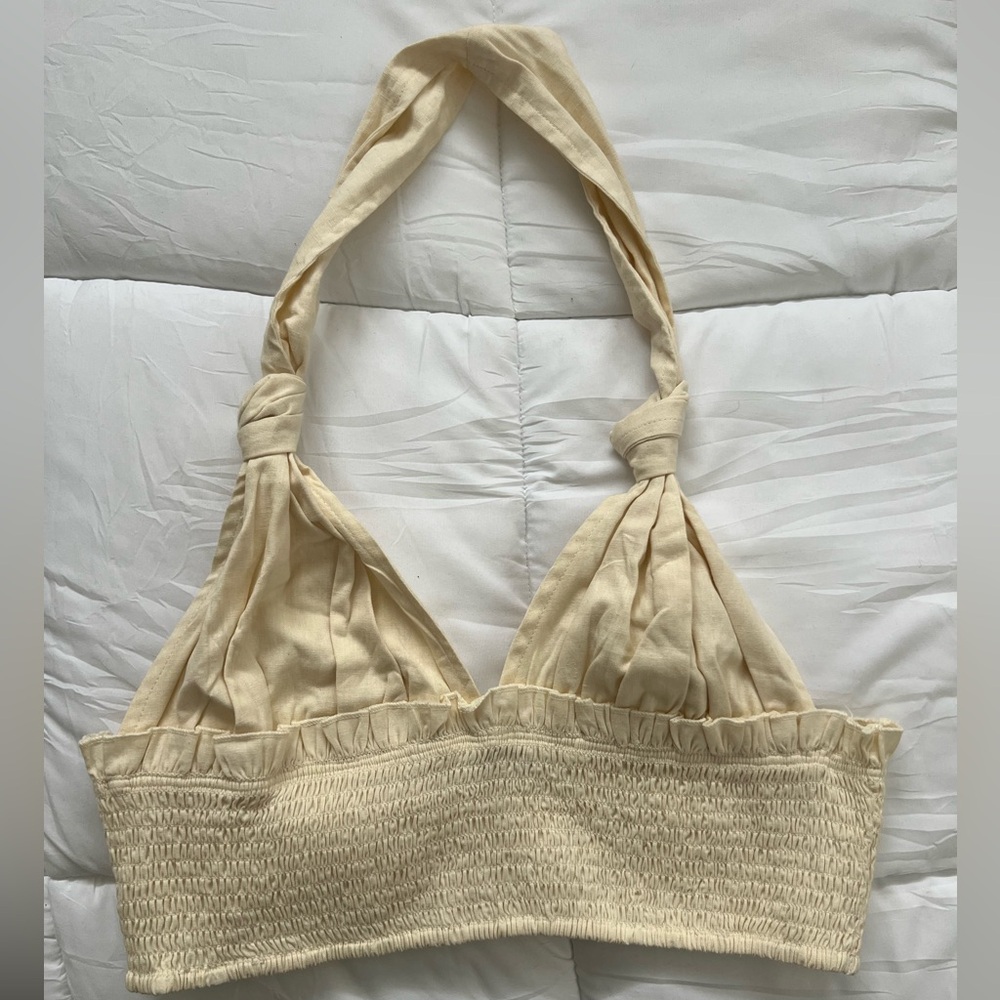 Cream Halter Bralette